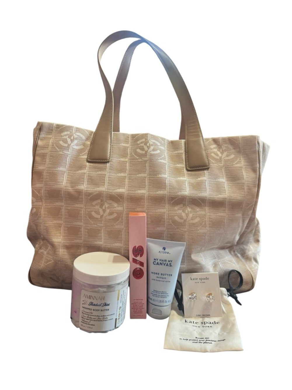 ✨ CHANEL Beige Canvas Tote | CC Monogram ✨